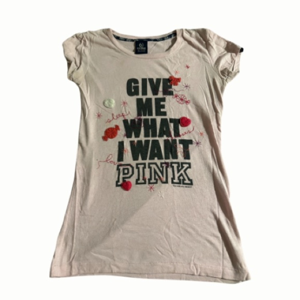 Baby Pink Y2K Victoria Secret Pink Pajama Sleep Shirt Size Women’s Small